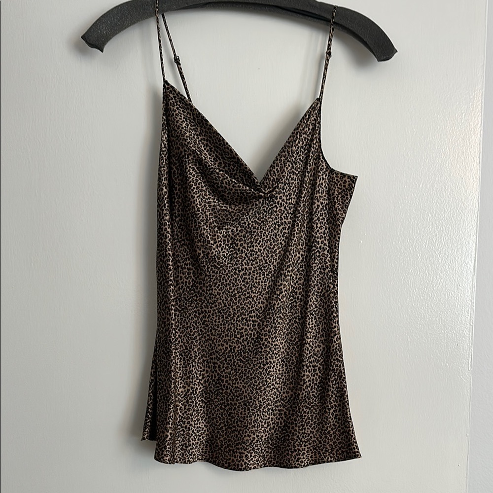 Nili Lotan Leopard Print Cowl Neck Camisole Size Small BNWT